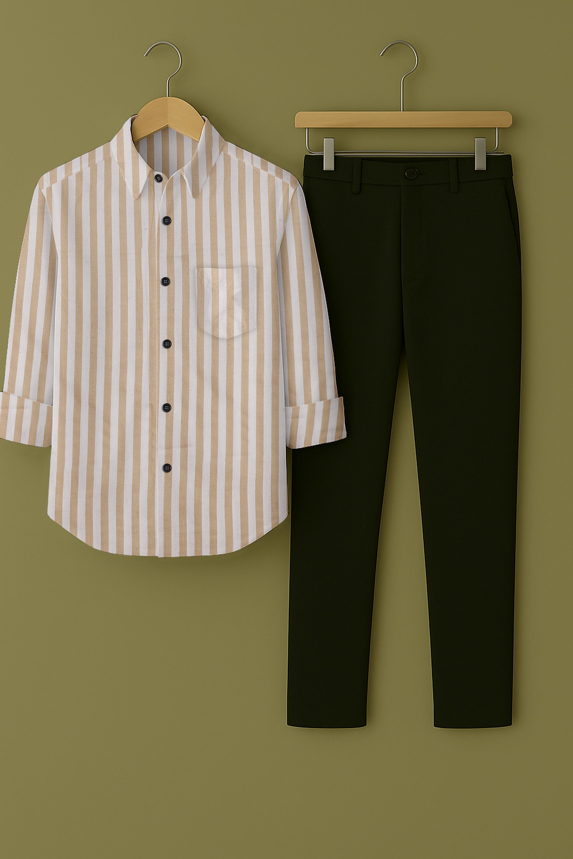 Mens Strips Shirt And Pant Combo