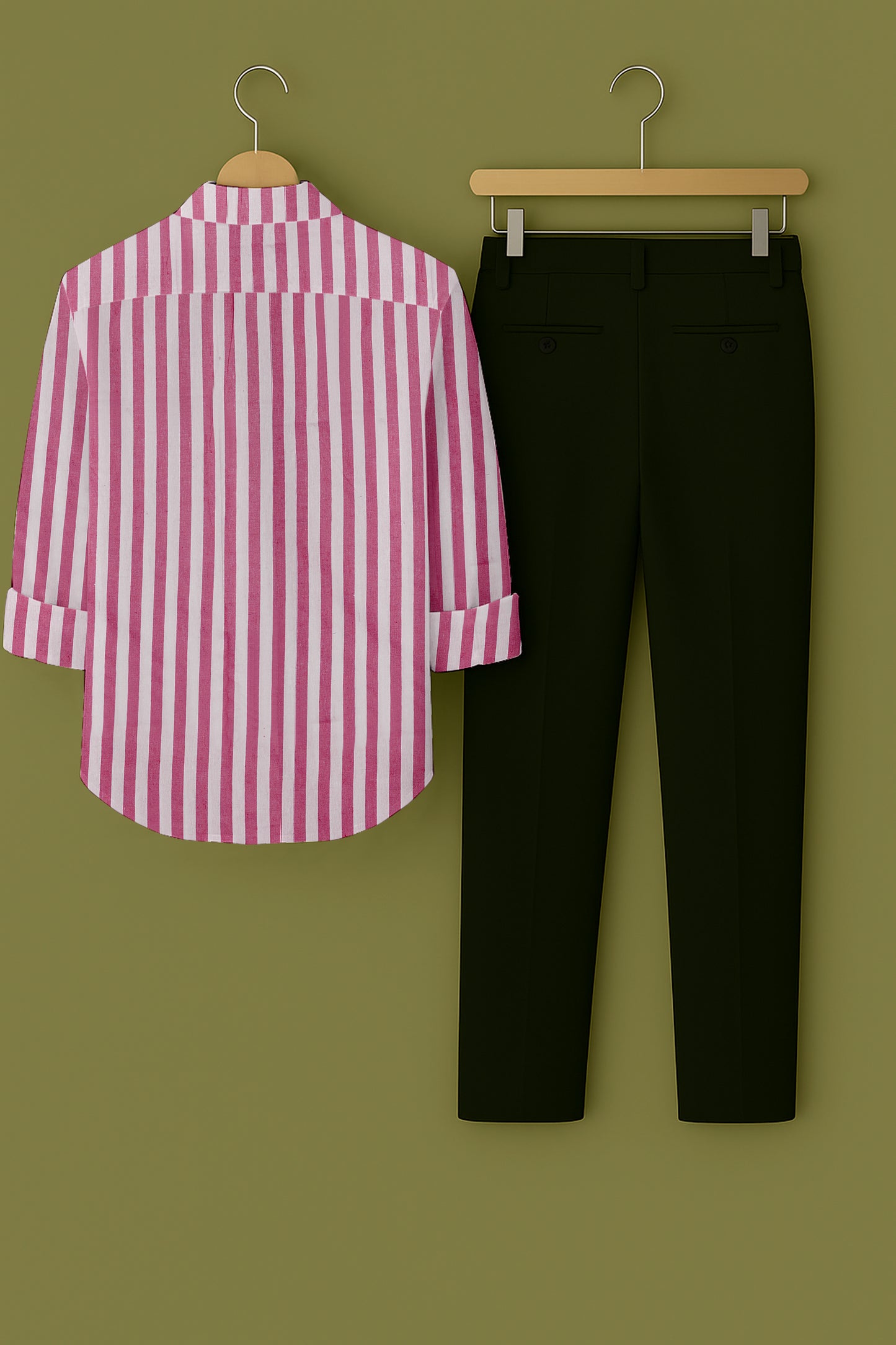 Mens Strips Shirt And Pant Combo