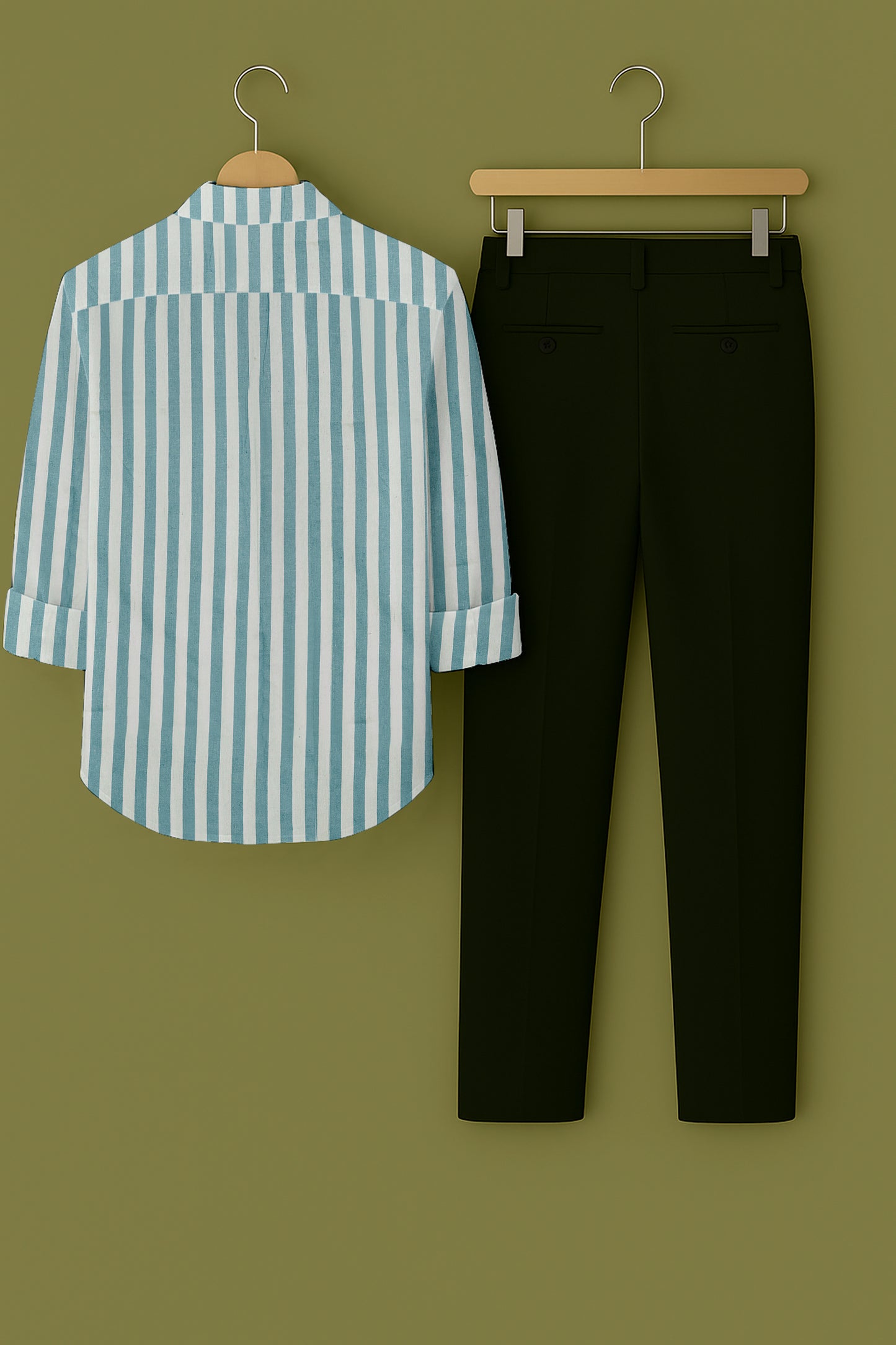 Mens Strips Shirt And Pant Combo