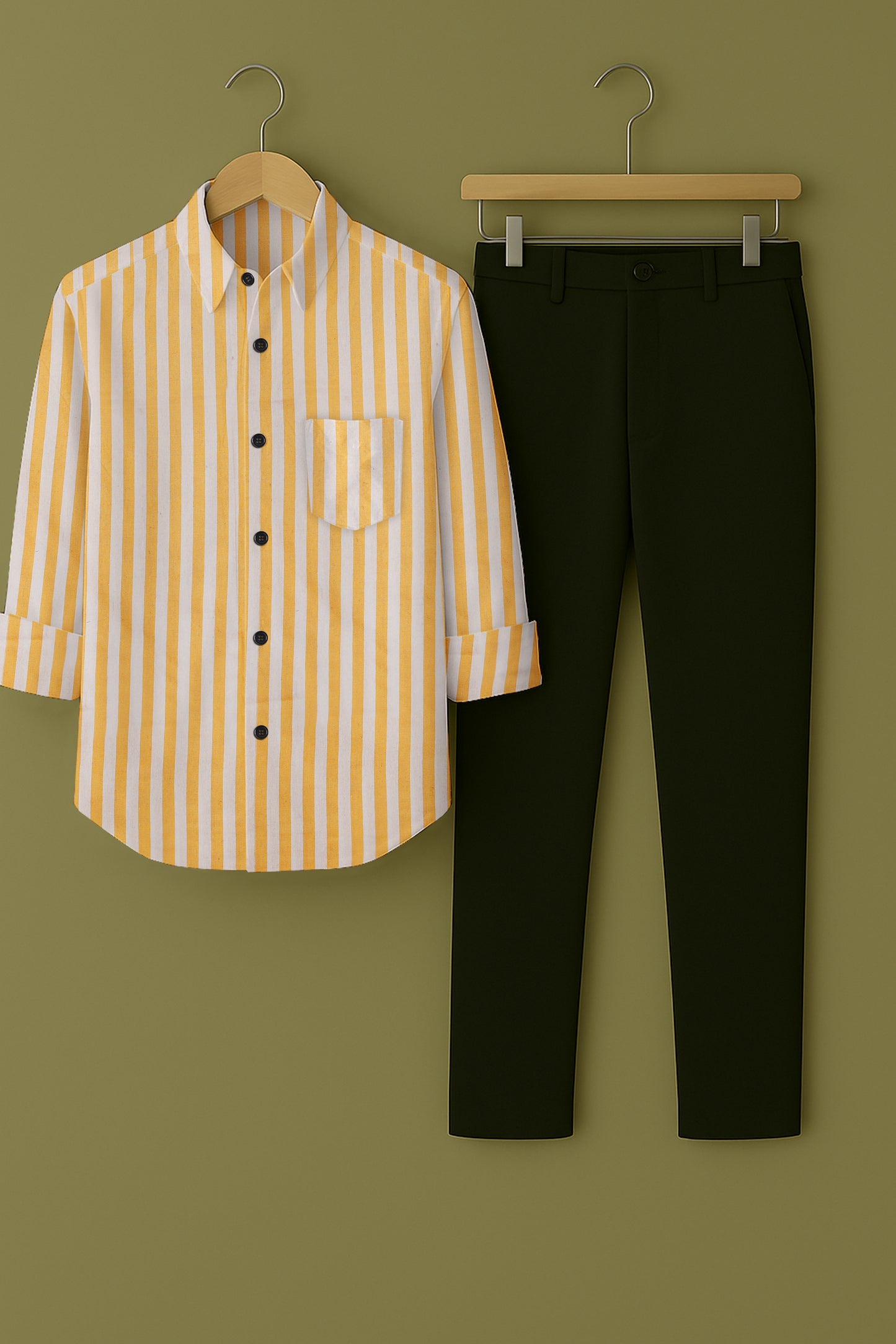Mens Strips Shirt And Pant Combo