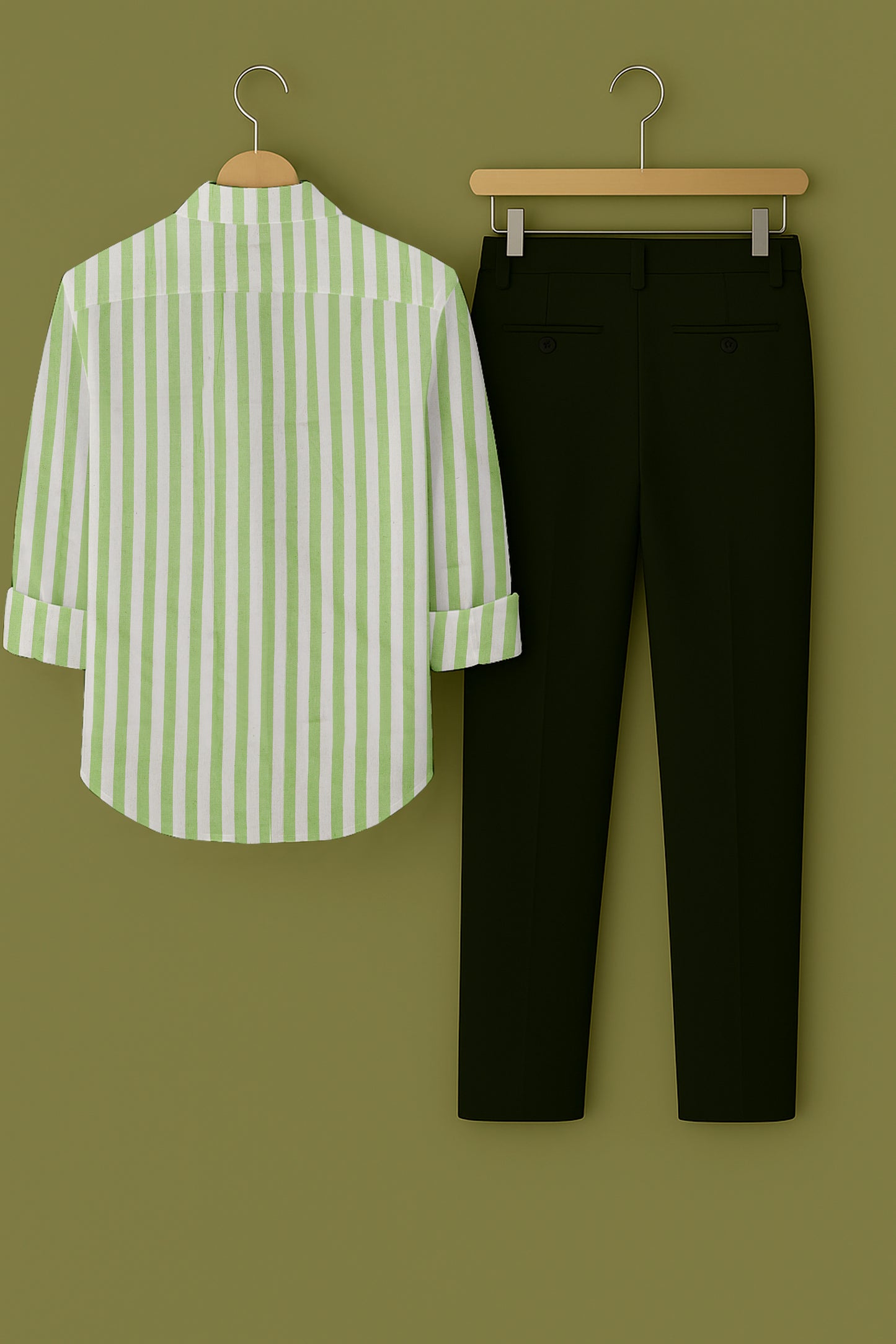 Mens Strips Shirt And Pant Combo