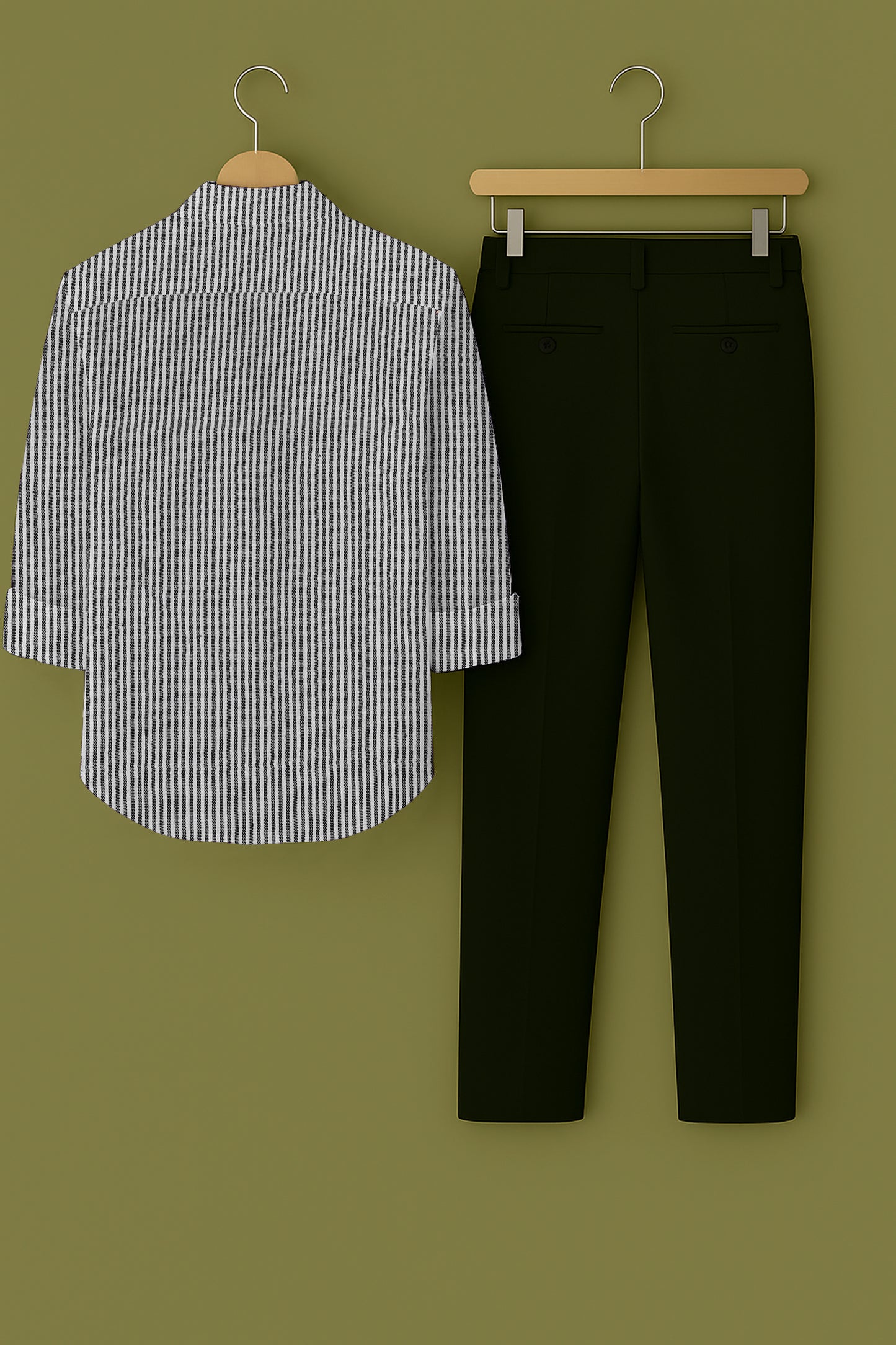 Mens Strips Shirt And Pant Combo
