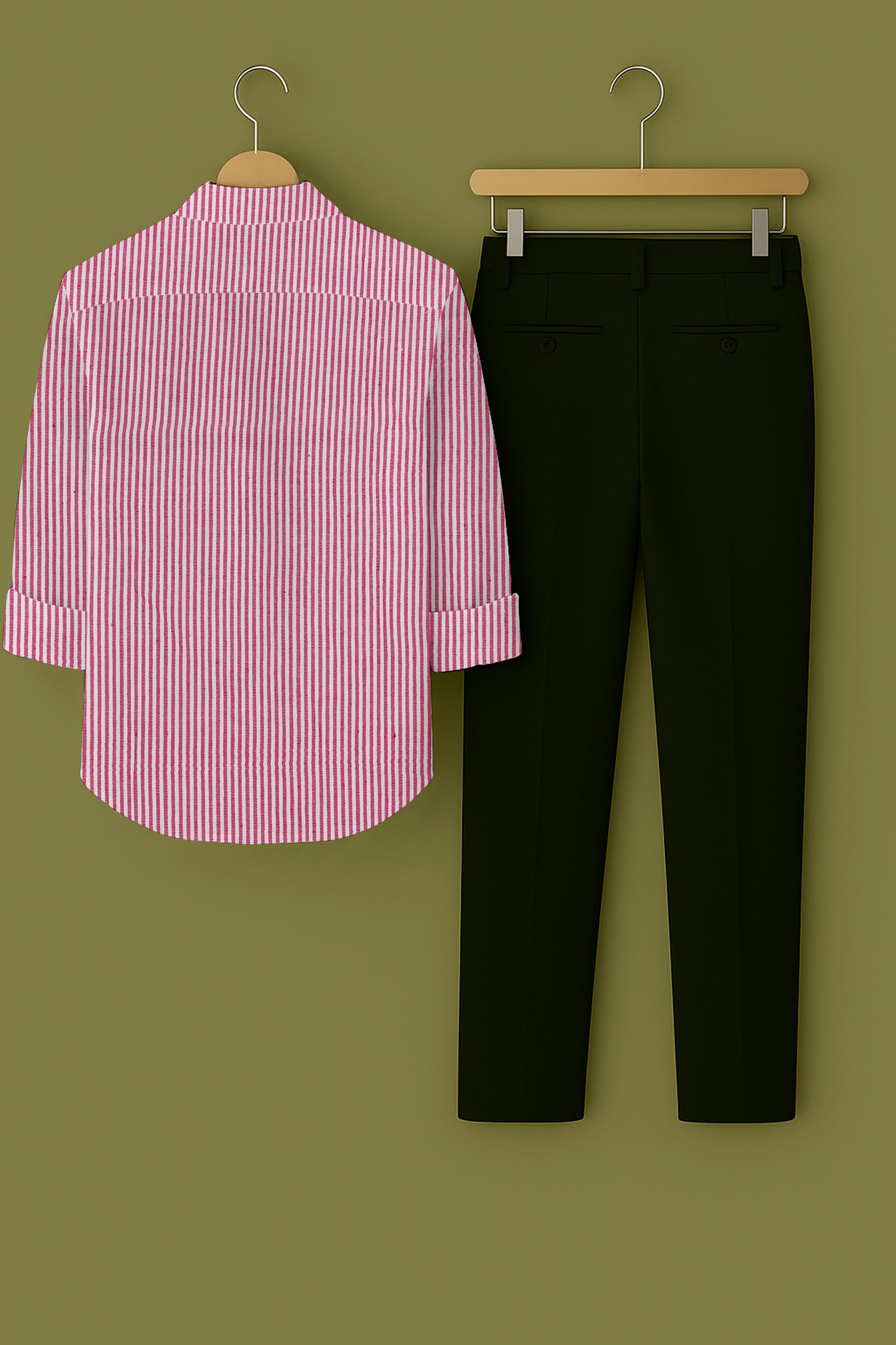 Mens Strips Shirt And Pant Combo