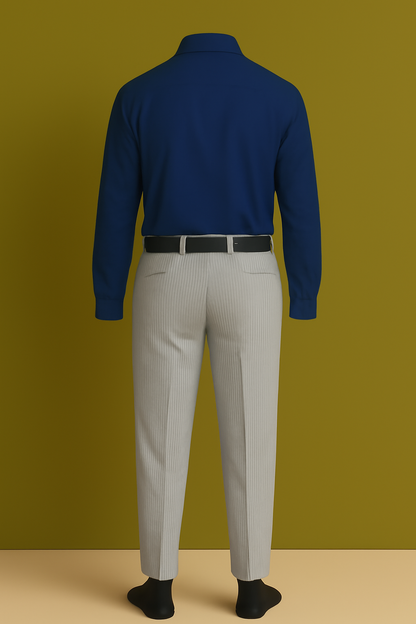 MAMASWEAR DEER BLUE EMBROIDERED CLUB WEAR COTTON SHIRT AND PANT
