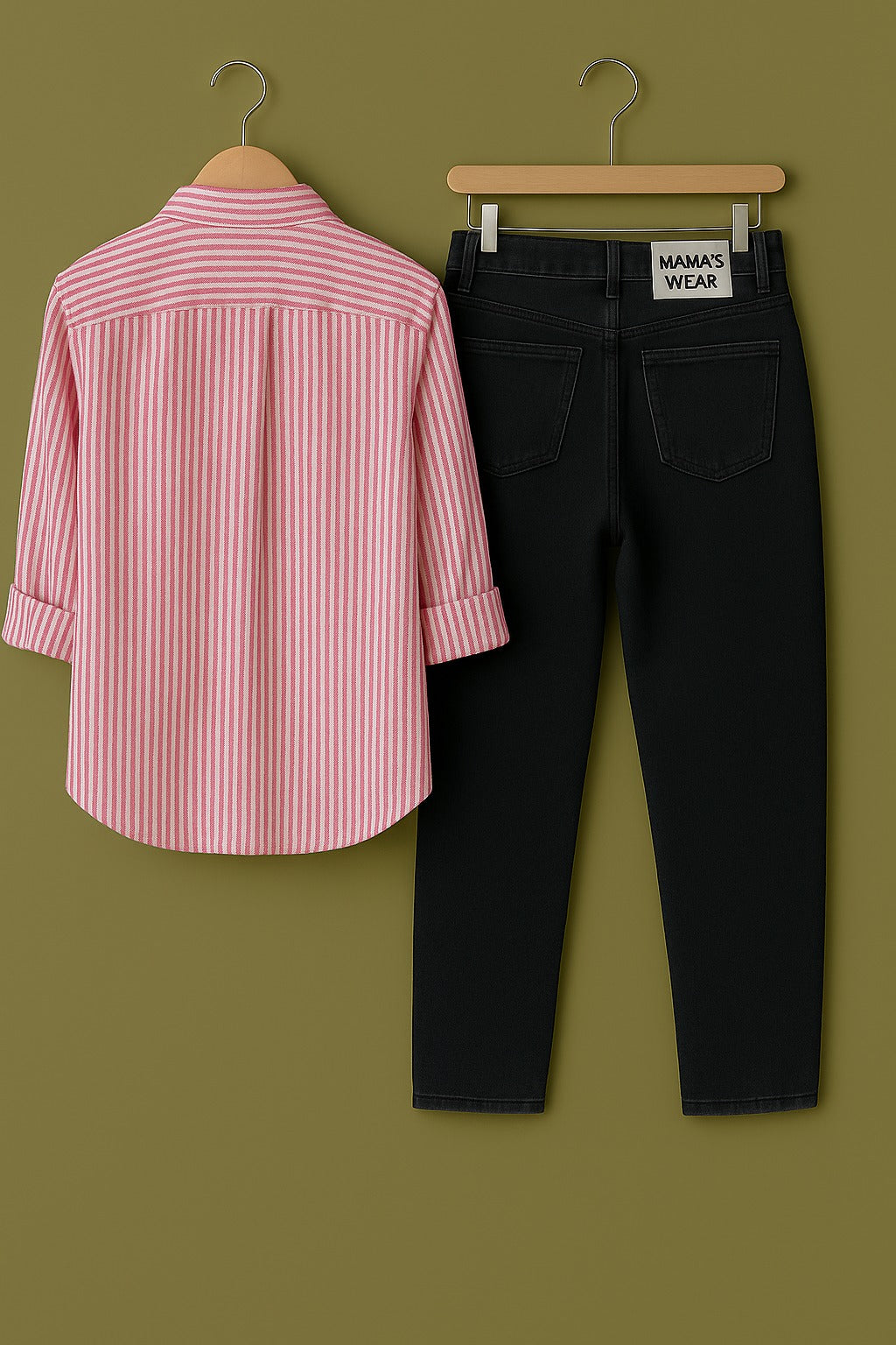 Mens Strips Shirt And Jeans Combo