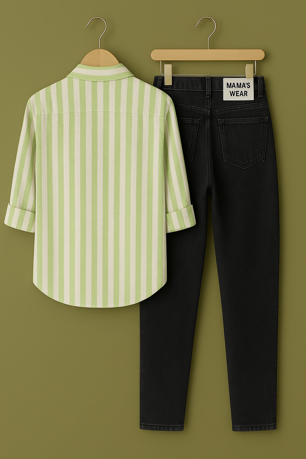 Mens Strips Shirt And Jeans Combo