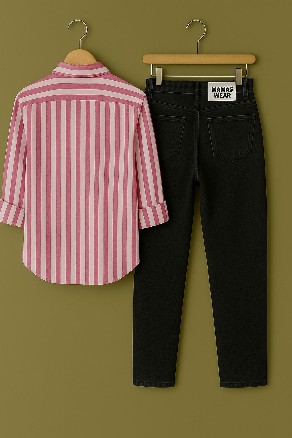 Mens Strips Shirt And Jeans Combo