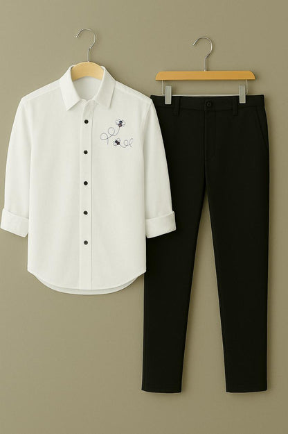 Mens Embroidery Shirt And Pant Combo