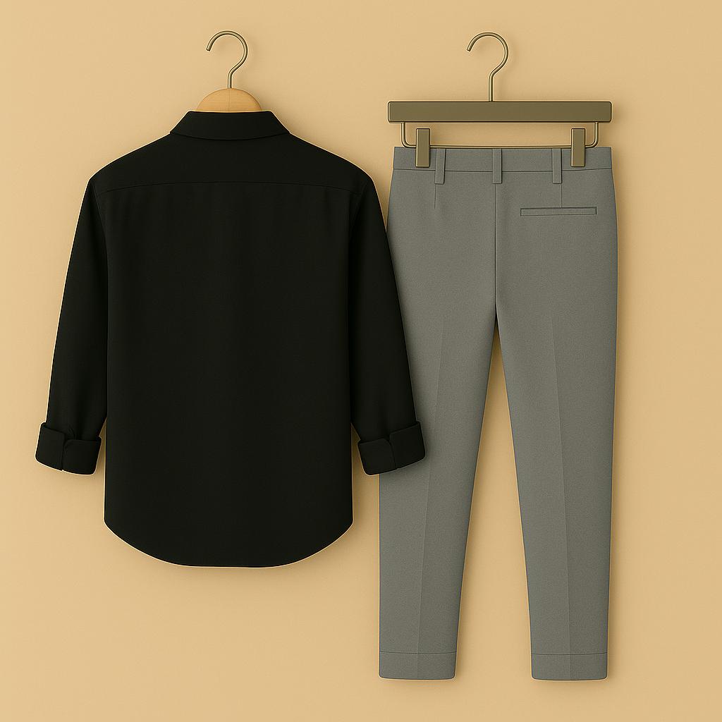 Mens Embroidery Shirt And Pant Combo