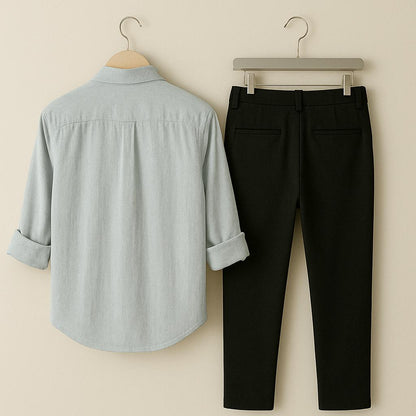 Mens Embroidery Shirt And Pant Combo