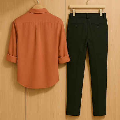 Mens Embroidery Shirt And Pant Combo