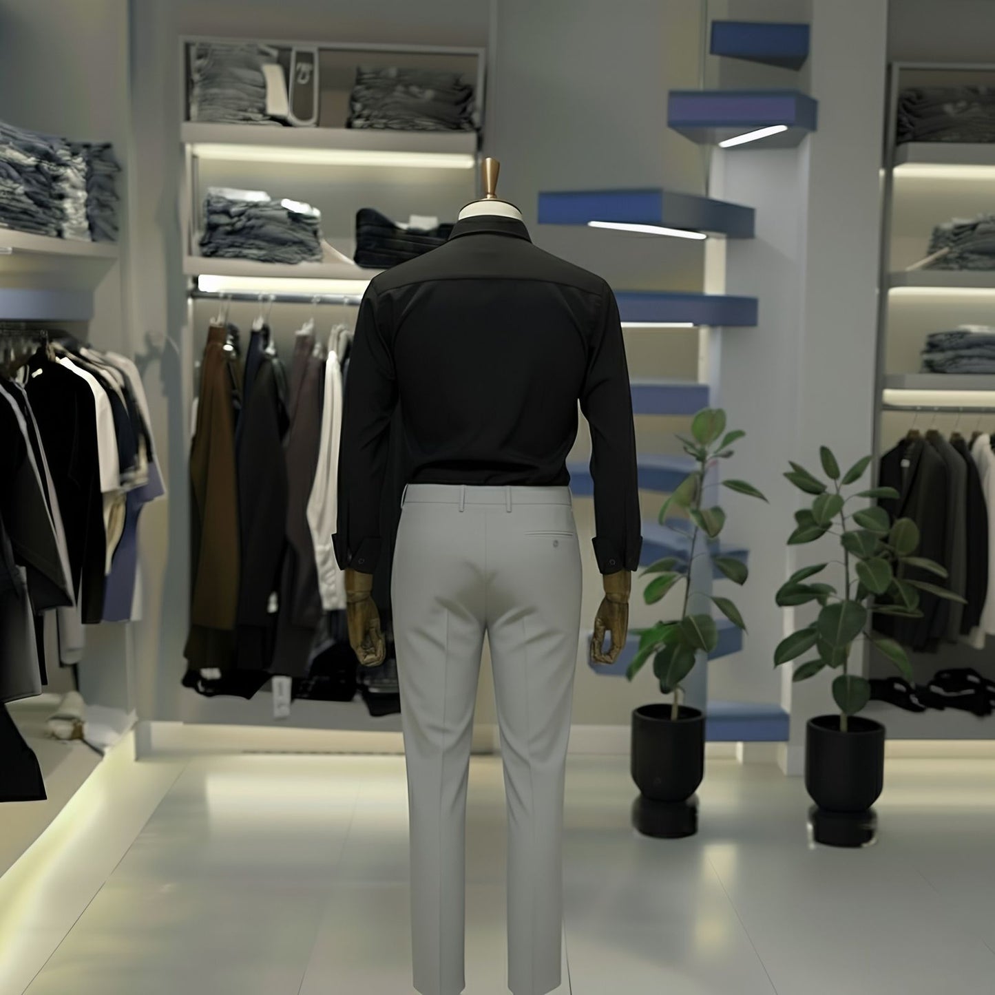 Black “Golf Boy” Premium Shirt & Light Grey Trouser Set