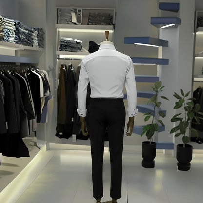 White “Golf Boy” Premium Shirt & Black Trouser Set