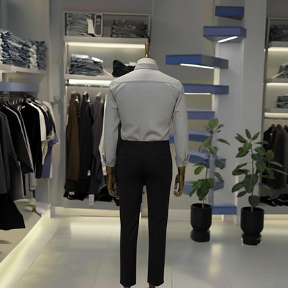 Grey “Black Horse” Premium Shirt & Black Trouser Set